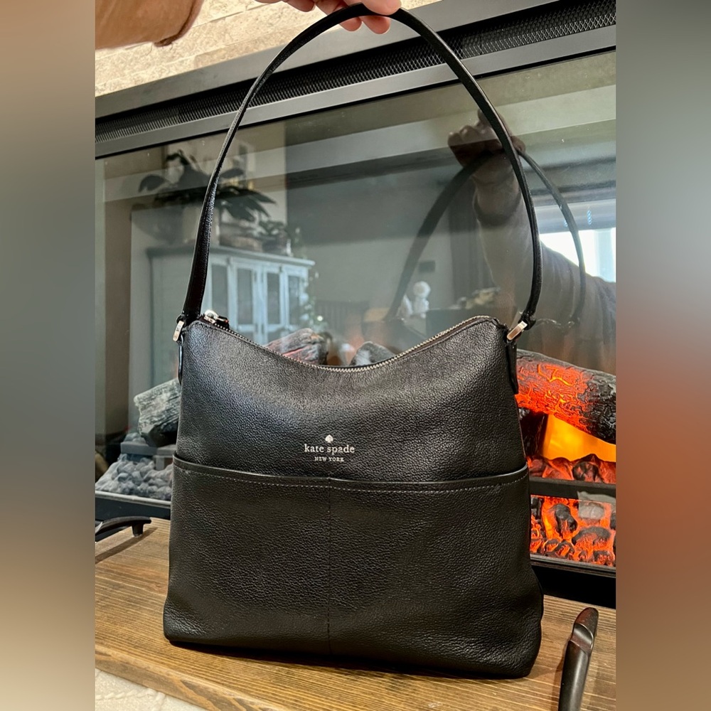 Kate Spade - Bailey Shoulder Bag - Black Pebble Leather